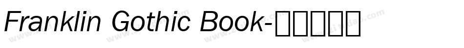 Franklin Gothic Book字体转换